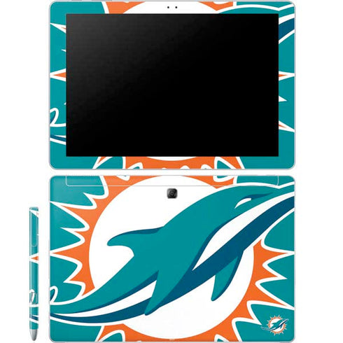 NFL Miami Dolphins Large Logo Galaxy Book 12in Skin